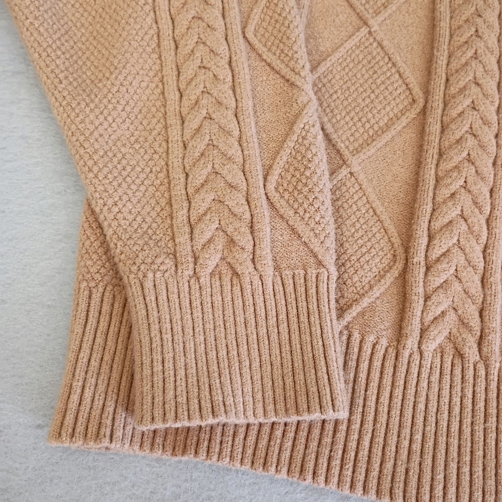 Philosophy Republic Women's XL? Brown‎ Sweater Cable Knit Long Sleeve Crew Neck - Picture 10 of 11